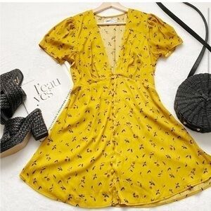 UO Jen Button-Down Mini Dress